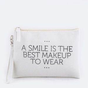 "A Smile is the Best Makeup" Wristlet Pouch